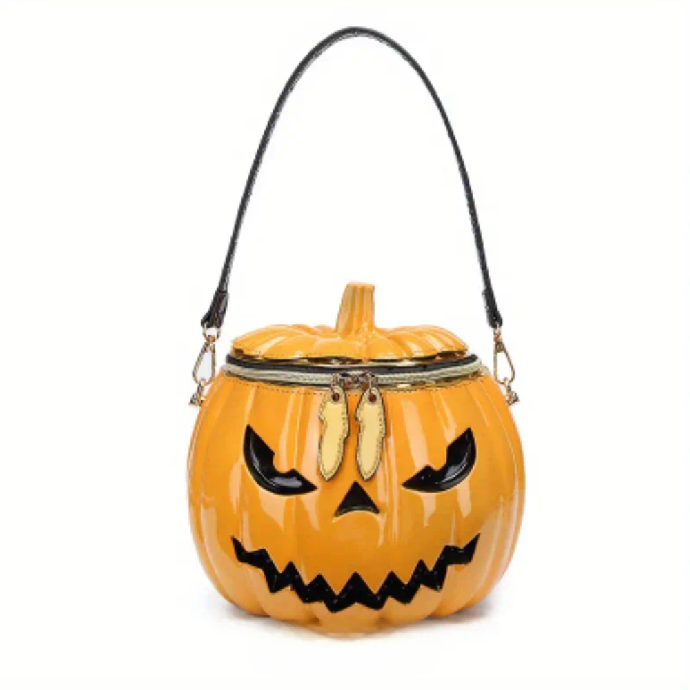 Pumpkin-Shaped ~ Jack-o'-lantern Orange Purse